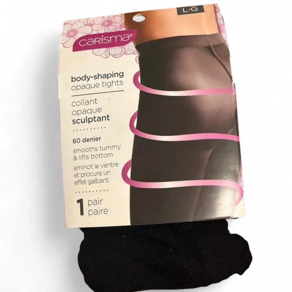 Charisma Black Body-Shaping Opaque Tights